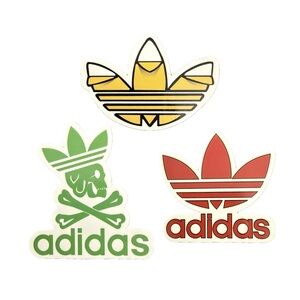 Urban Skateboarding Stickers adidas Logos - Lot of 3
